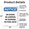 Signmission No Diving No Jumping No Running, 18 in W x Rectangle, Plastic OS-2PACK-NS-P-1824-V-14483 - alternate 3